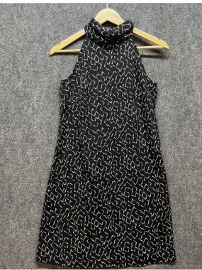 Banana Republic One Shoulder Black and White Dress